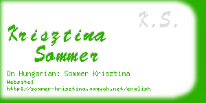 krisztina sommer business card